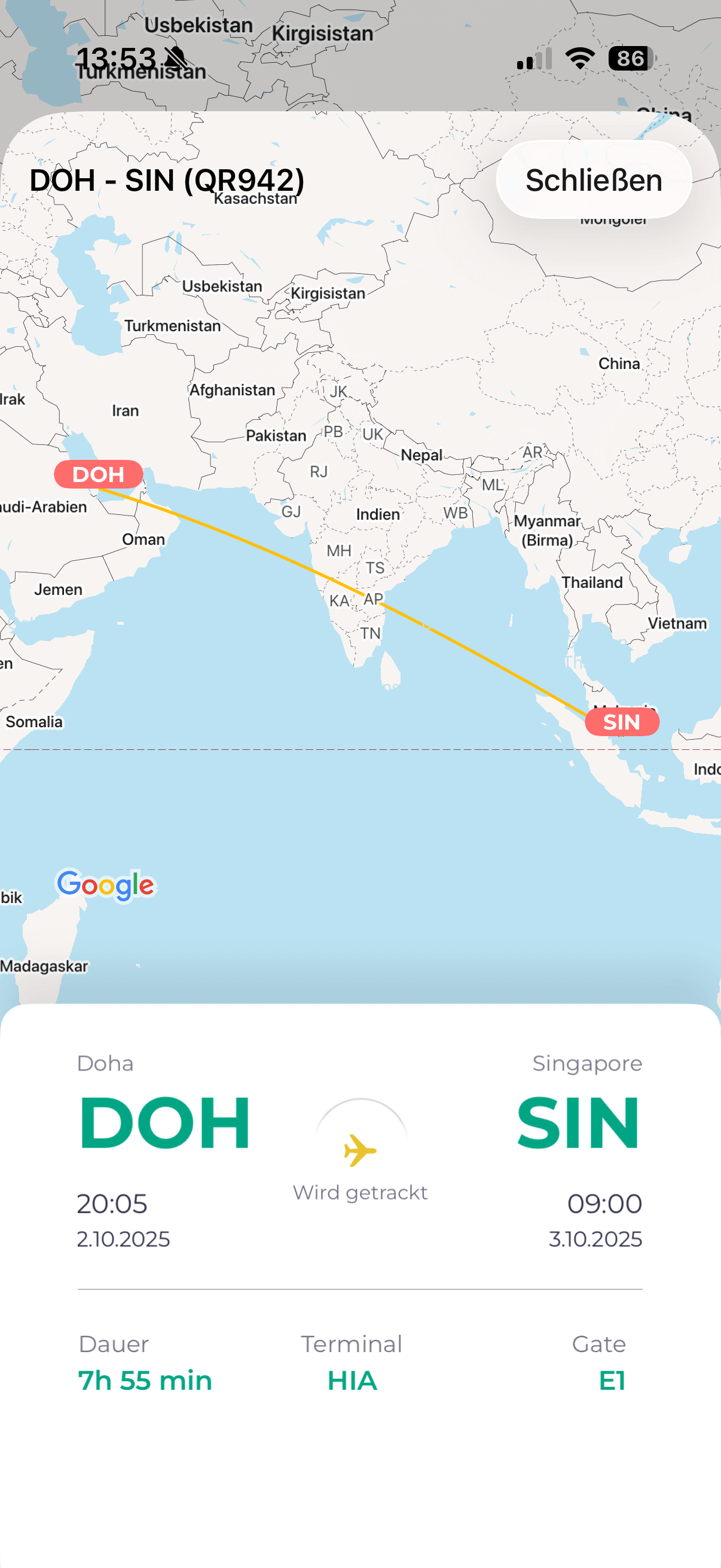 Flug-Updates in Echtzeit.